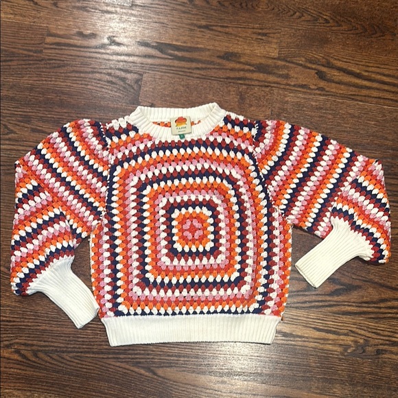 Farm Rio, Colorful Crochet Women's Sweater, Size Large (221) - Picture 4 of 6